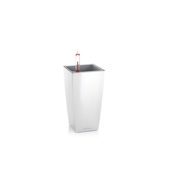 LECHUZA Mini-Cubi Επιτραπέζια Γλάστρα 9.5x9.5x18.5cm Αυτοποτιζόμενη με Δοχείο Φύτευσης ΛΕΥΚΗ Γερμανίας