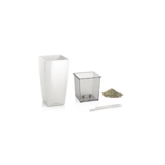 LECHUZA Mini-Cubi Επιτραπέζια Γλάστρα 9.5x9.5x18.5cm Αυτοποτιζόμενη με Δοχείο Φύτευσης ΛΕΥΚΗ Γερμανίας