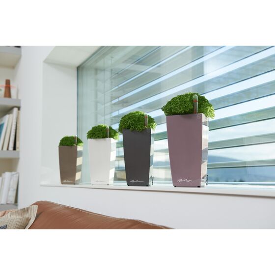 LECHUZA Mini-Cubi Επιτραπέζια Γλάστρα 9.5x9.5x18.5cm Αυτοποτιζόμενη με Δοχείο Φύτευσης ΛΙΛΑ Γερμανίας