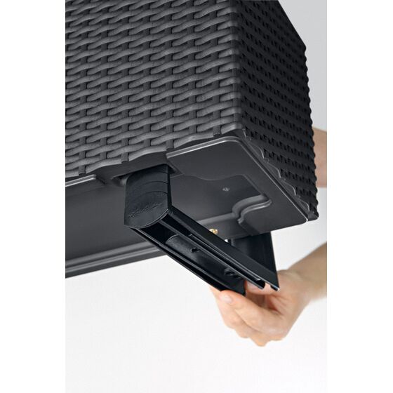 LECHUZA Άγκιστρα Μπαλκονιού/Τοίχου ΣΕΤ για Ζαρντινιέρες BALCONERA 50 και BALCONERA 80 Λευκά MAX Αντοχή 25kg