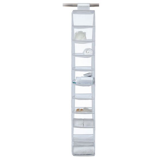 ORDINETT Ιταλίας Κρεμαστή Θήκη Οργάνωσης Ρούχων 20x29x120cm 100%PEVA 0.55kg ORGANIZER 10 TOP CLASS Λευκή