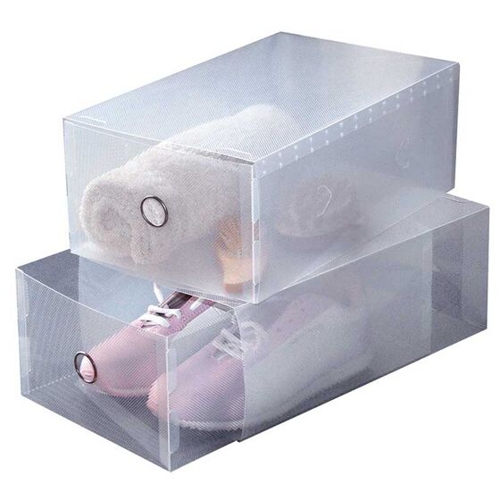 ORDINETT Ιταλίας Θήκη Υποδημάτων Συρταρωτή 34x21x13cm Πολυπροπυλένιο 9.2lt (x2) Βάρος 0.55kg Σετ 2 Τεμαχίων MULTIPURPOSE DRAW TOP CLASS WHITE Διάφανο