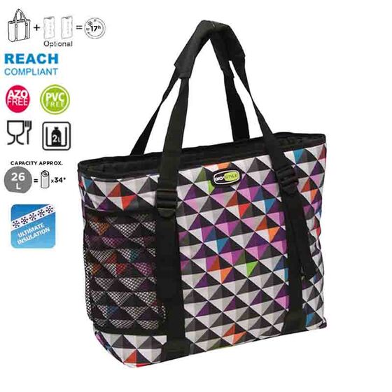 GIOSTYLE Ιταλίας Ισοθερμική Τσάντα 47x14x36cm Πάχος 10mm 26lt Πολυεστέρας 600D MAX Απόδοση 17 Ώρες Πιστοποιήσεις Azo FREE/Reach COOLBAG BOXY 23 PIXEL