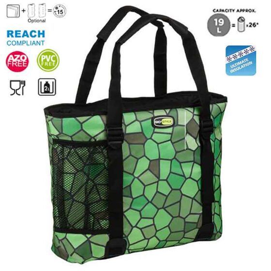 GIOSTYLE Ιταλίας Ισοθερμική Τσάντα 38x13x36cm Πάχος 10mm 19lt Πολυεστέρας 600D MAX Απόδοση 15 Ώρες Πιστοποιήσεις Azo FREE/Reach COOLBAG BOXY SHELL
