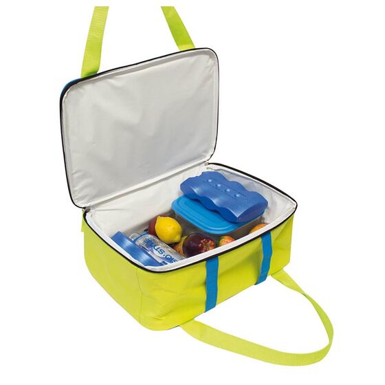 GIOSTYLE Ιταλίας Ισοθερμική Τσάντα 36x15x26cm Πάχος 6mm 15.5lt Πολυεστέρας 300D MAX Απόδοση 16 Ώρες Πιστοποιήσεις Azo FREE/REACH LIME COOLBAG Μπλε-Κίτρινο