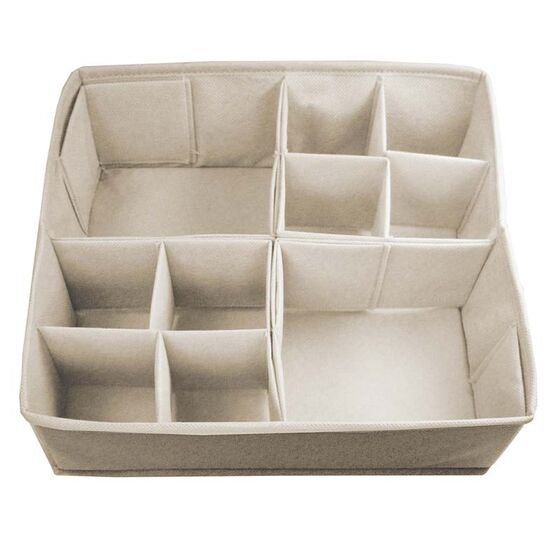 ORDINETT Ιταλίας Θήκη Οργάνωσης Συρταριού 30.5x30.5x10cm TNT 0.27kg DIVIDER LARGE MODULAR Μπεζ Μη Υφασμένο Ύφασμα TNT Non-woven-fabric