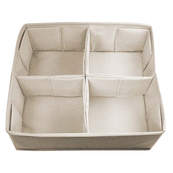ORDINETT Ιταλίας Θήκη Οργάνωσης Συρταριού 30.5x30.5x10cm TNT 0.27kg DIVIDER LARGE MODULAR Μπεζ Μη Υφασμένο Ύφασμα TNT Non-woven-fabric