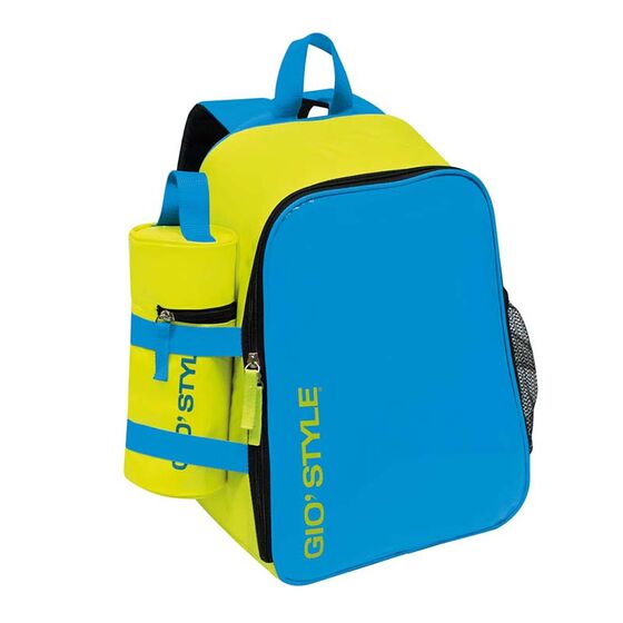 GIOSTYLE Ιταλίας Ισοθερμική Θήκη Θερμός Ø8.5x 22cm Πάχος 6mm 0.8lt Πολυεστέρας 300D Πιστοποιήσεις Azo FREE/REACH LIME BOTTLE COOLER Κίτρινο-Μπλε