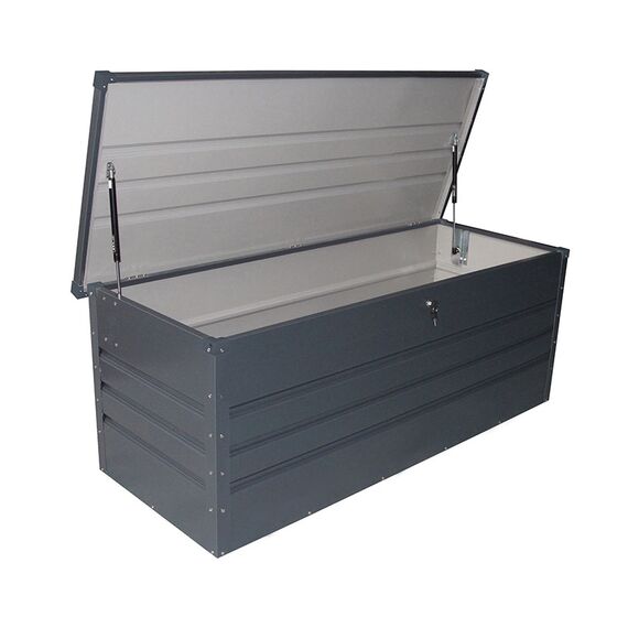 STEELEN Μπαούλο 132x61x62 Μεταλλικό Αποθήκευσης 400lt Γαλβανιζέ MaxB Γκρι