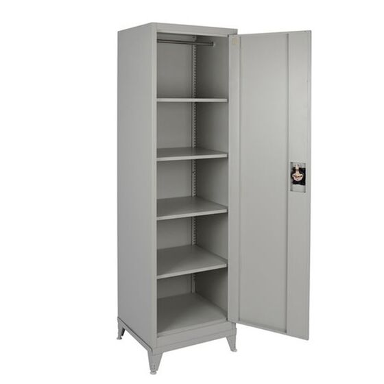 STEELEN Μεταλλική Ντουλάπα 50x45x191cm Πάχους 0.6mm/0.8mm (πάτωμα) Γαλβανιζέ με 4 Ράφια και Ρυθμιζόμενα Πόδια - 5 Αποθηκευτικοί Χώροι