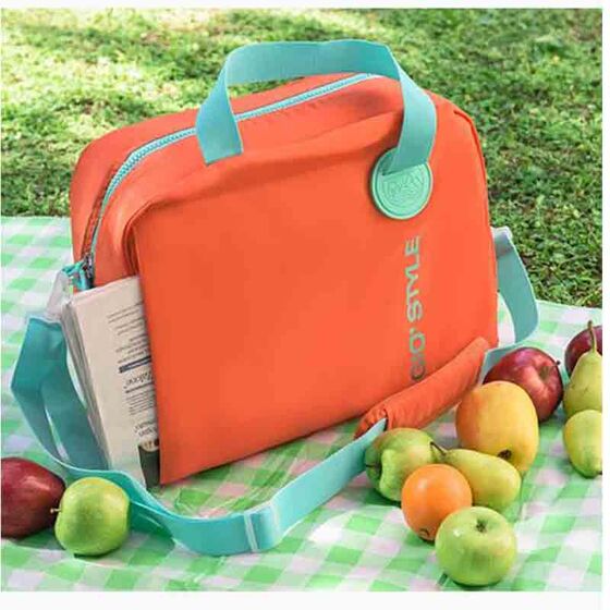 GIOSTYLE Ιταλίας Ισοθερμική Τσάντα 40.5x17x31.5cm Πάχος 6mm 20lt Πολυεστέρας 300D MAX Απόδοση 13 Ώρες Πιστοποιήσεις Azo FREE/REACH SORBETTO L Πορτοκαλί