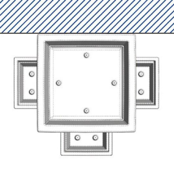 BAMA ITALY Γλάστρα Βαρέως Τύπου 40x40x70cm 62.5lt Γίγας 4.5kg Πλαστική Γκρι-Καφέ PIRAMIDE