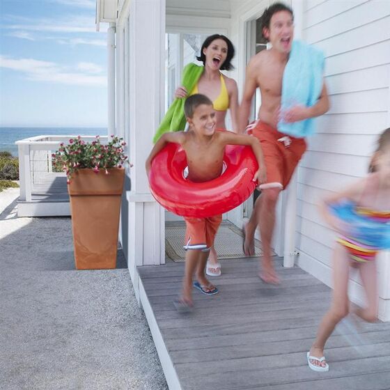 BAMA ITALY Γλάστρα Βαρέως Τύπου 40x40x70cm 62.5lt Γίγας 4.5kg Πλαστική Κεραμιδί PIRAMIDE