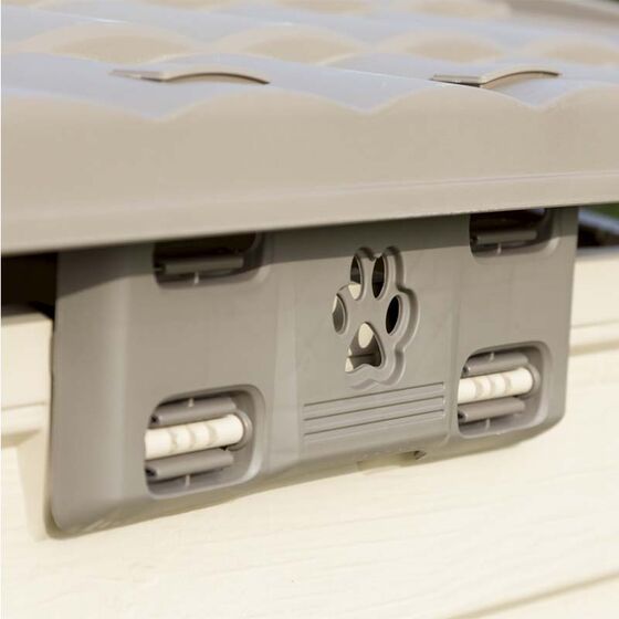 BAMA Ιταλίας Σπίτι Σκύλου 110x94x77cm X LARGE με Ρυθμιζόμενη Οροφή και Αφαιρούμενο Πάτωμα 15kg Μπεζ/Καφέ BUNGALOW LARGE