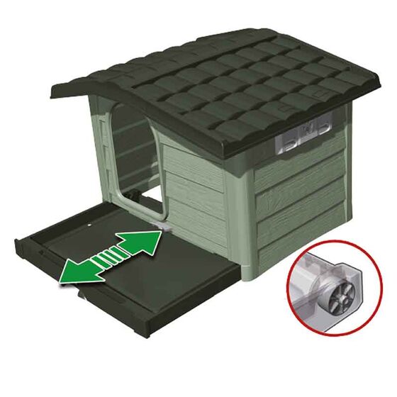 BAMA ITALY Σπίτι Σκύλου 89x75x62cm Medium με Ρυθμιζόμενη Οροφή και Πάτωμα 10kg Πράσινο BUNGALOW