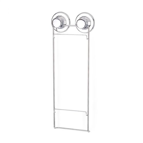 TEKNO-TEL Εταζέρα Μπάνιου 2όροφη Πτυσσόμενη 25x15x36cm Πάχος 7mm Αντοχή 12kg Επιχρωμιωμένο Ατσάλι με Βεντούζα EXTRA STRONG