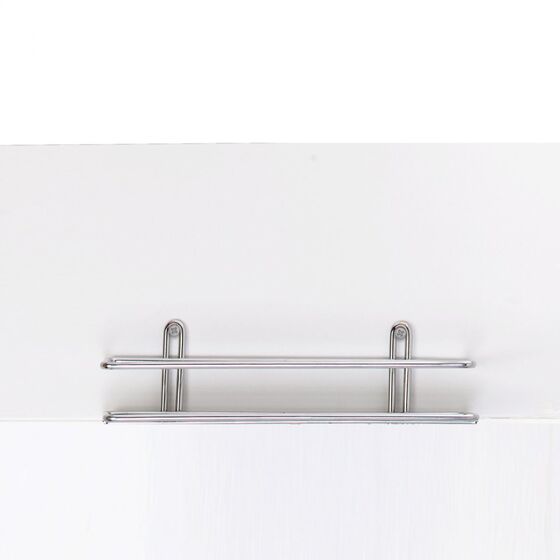TEKNO-TEL Ραφιέρα Μπάνιου Τοίχου 25x11x7cm Πάχος Ø5mm Επιχρωμιωμένο Ατσάλι