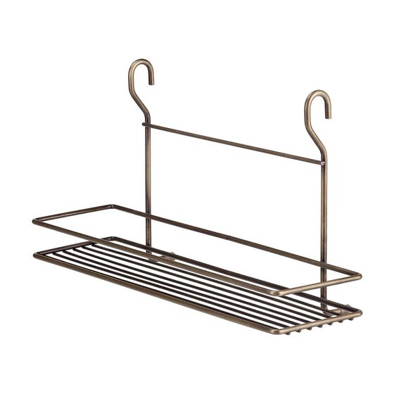 TEKNO-TEL Κρεμαστή Ραφιέρα Κουζίνας 40x10x24cm Επιχρωμιωμένο Ατσάλι ANTIQUE