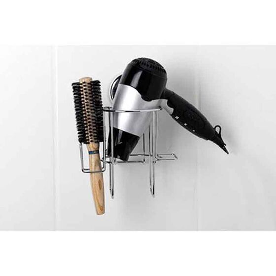 TEKNO-TEL Θήκη για Σεσουάρ 16x14x16cm Πάχος Ø5mm Αντοχή 12kg Επιχρωμιωμένο Ατσάλι με Βεντούζα EXTRA STRONG