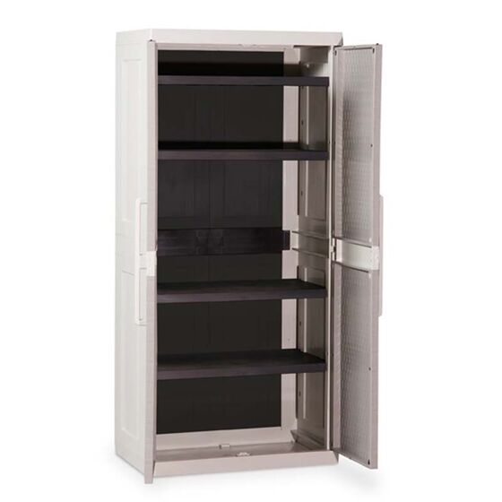 TOOMAX Ιταλίας Πλαστική Ντουλάπα 89x54x190cm 29kg με 4 Ρυθμιζόμενα Ράφια- 5 Χώρους MAX Αντοχή 220kg RATTAN XXL GREY/WARM GREY TUV/GS FASHIONTOOMAX Ιταλίας Πλαστική Ντουλάπα 89x54x190cm 29kg με 4 Ρυθμιζόμενα Ράφια- 5 Χώρους MAX Αντοχή 220kg RATTAN XXL GREY/WARM GREY TUV/GS FASHION