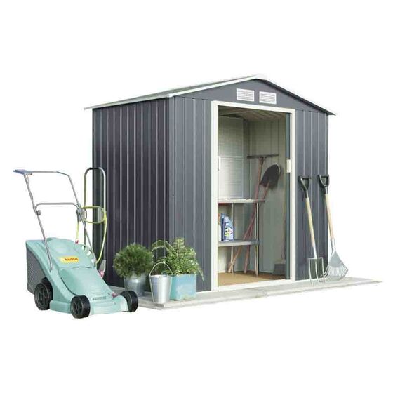 STEELEN Μεταλλική Αποθήκη Κήπου - Σπιτάκι Κήπου 201x121x190 (6.6'x4') 2.1m² Γαλβανιζέ Polis Γκρι
