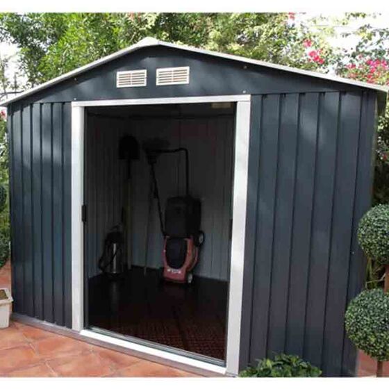 STEELEN Μεταλλική Αποθήκη Κήπου - Σπιτάκι Κήπου 201x181x190 (6.6x6) 3.3m² Γαλβανιζέ Polis Γκρι