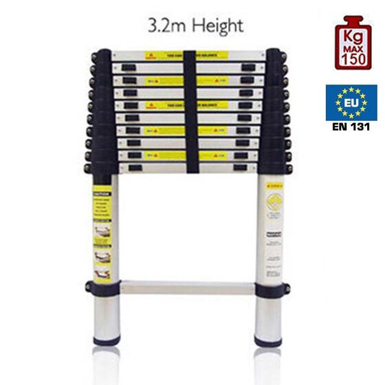 VESTA Τηλεσκοπική Σκάλα 3.18m Αλουμινίου με 11 Σκαλιά Βάρος 8.4kg MAX Αντοχή 150kg