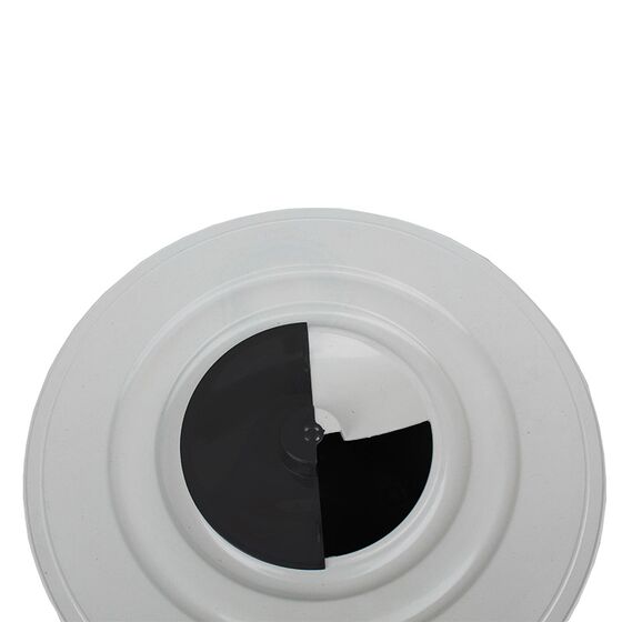 PLANET Κάδος Απορριμάτων 120lt Ø56x77cm Επαγγελματικός Πλαστικός με Καπάκι + Ημικυκλική Θυρίδα Απορριμάτων και 6 Ρόδες 360° 4.3kg Γκρι