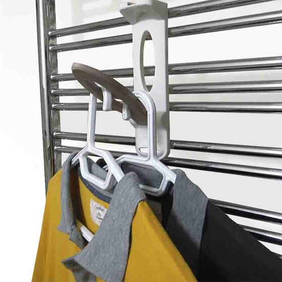 BAMA Ιταλίας Κρεμάστρα Καλοριφέρ 5.5x27.5cm Πλαστική ΣΕΤ 2 Τεμαχίων Κρεμ-Καφέ TEPORE