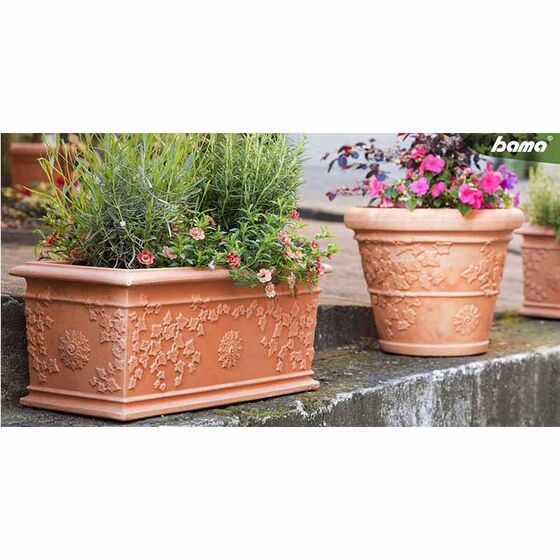 BAMA ITALY Ζαρντινιέρα 60x26x24cm 30lt Πλαστική ΒΑΡΕΩΣ ΤΥΠΟΥ Κεραμιδί FIORIERA VITE