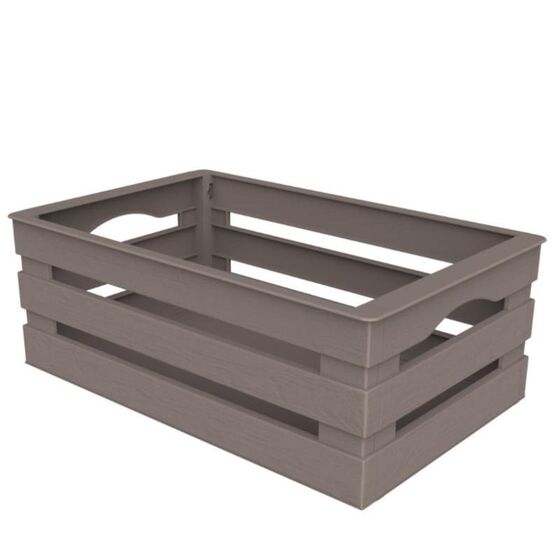 BAMA Ιταλίας Τελάρο Πολλαπλών Χρήσεων 25x16x10cm Πλαστικό με Όψη Ξύλου Καφέ-Γκρι TINA CASSETTINA