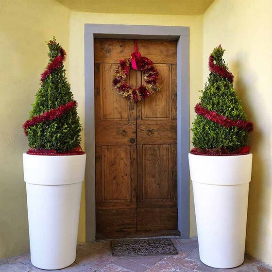 BAMA ITALY Γλάστρα Βαρέως Τύπου Ø40x70cm 18+33lt Πλαστική Λευκή VASO CONO SENSATION