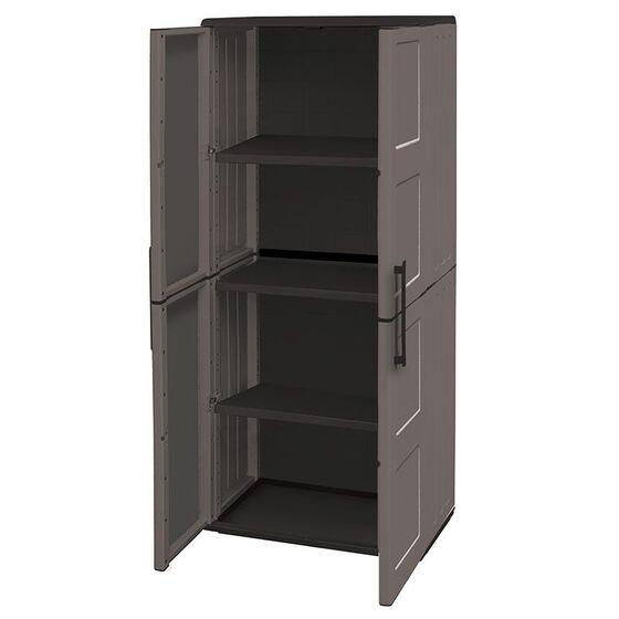 ARTPLAST Ιταλίας Πλαστική Ντουλάπα 68x37x163cm 16kg με Μεταλλικούς STRONG Μεντεσέδες 4 Αποθηκευτικοί Χώροι FREELINE