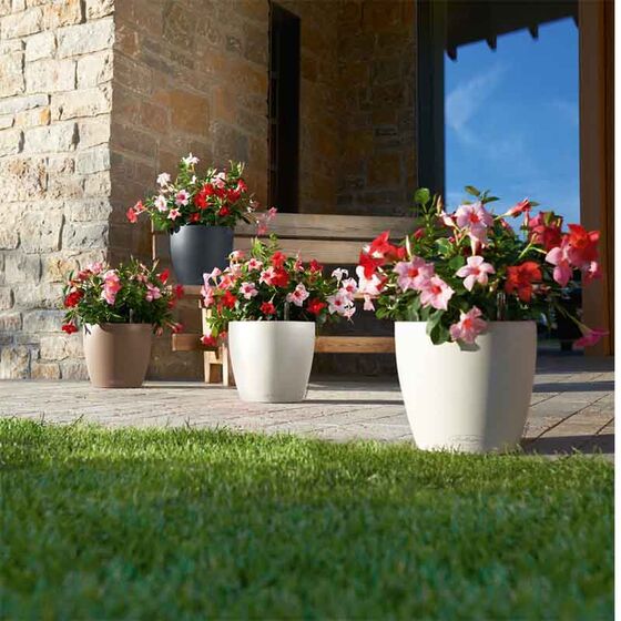 LECHUZA Classico 43 Επιδαπέδια Γλάστρα Ø42x39.5cm Αυτοποτιζόμενη Λευκή Γερμανίας