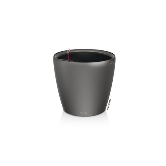 LECHUZA Classico 21 LS Επιτραπέζια Γλάστρα Ø22x20cm Αυτοποτιζόμενη με Δοχείο Φύτευσης Ανθρακί Σατινέ Γερμανίας