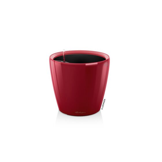 LECHUZA Classico 21 LS Επιτραπέζια Γλάστρα Ø22x20cm Αυτοποτιζόμενη με Δοχείο Φύτευσης Κόκκινη Γυαλιστερή Γερμανίας
