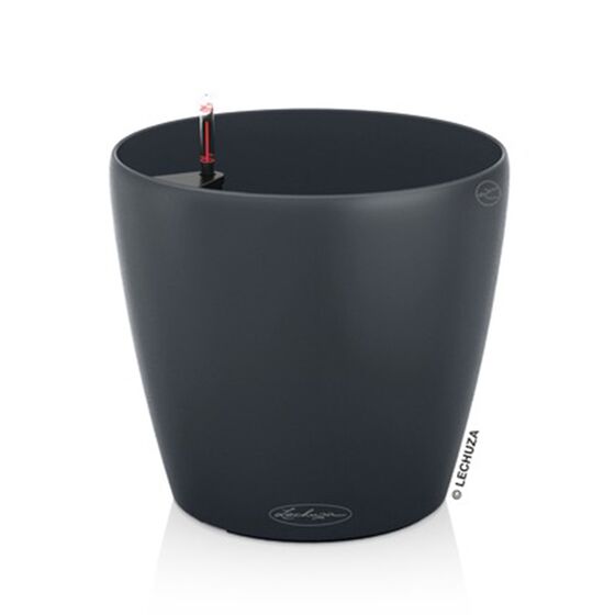 LECHUZA Classico 43 Επιδαπέδια Γλάστρα Ø42x39.5cm Αυτοποτιζόμενη Ανθρακί Γερμανίας