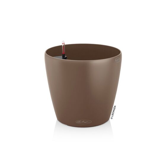 LECHUZA Classico 28 Επιτραπέζια Γλάστρα Ø27.5x26cm Αυτοποτιζόμενη Καφέ Γερμανίας