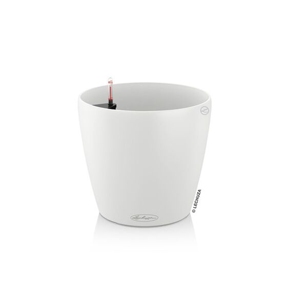 LECHUZA Classico 28 Επιτραπέζια Γλάστρα Ø27.5x26cm Αυτοποτιζόμενη Λευκή Γερμανίας