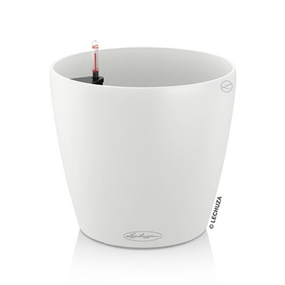 LECHUZA Classico 43 Επιδαπέδια Γλάστρα Ø42x39.5cm Αυτοποτιζόμενη Λευκή Γερμανίας