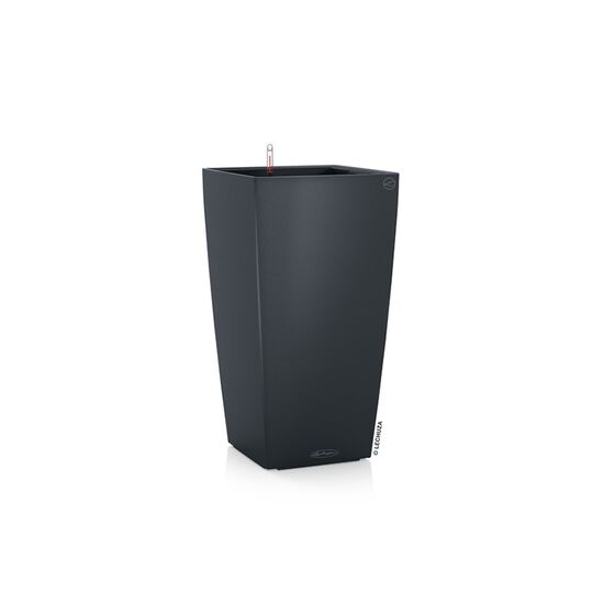 LECHUZA Cubico Color 22 Επιδαπέδια Γλάστρα 22x22x41cm Αυτοποτιζόμενη με Δοχείο Φύτευσης Ανθρακί Ματ Γερμανίας