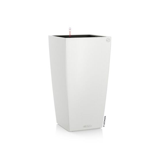 LECHUZA Cubico Color 30 Επιδαπέδια Γλάστρα 29.5x29.5x56.5cm Αυτοποτιζόμενη με Δοχείο Φύτευσης Λευκή Ματ Γερμανίας