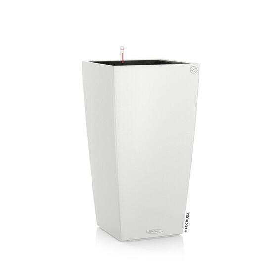 LECHUZA Cubico Color 40 Επιδαπέδια Γλάστρα 39.5x39.5x75.5cm Αυτοποτιζόμενη με Δοχείο Φύτευσης Λευκή Ματ Γερμανίας