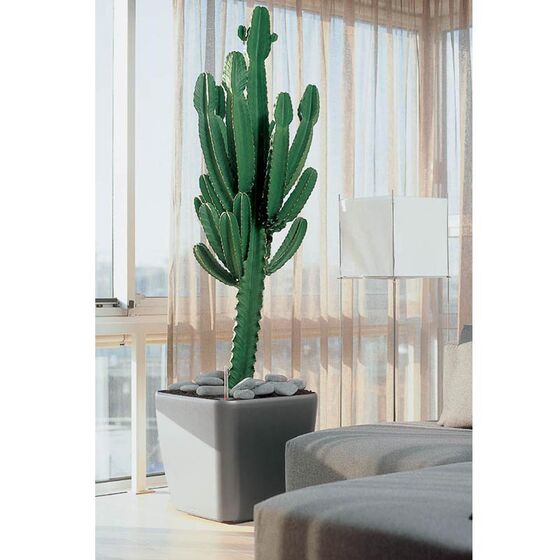 LECHUZA QUADRO 35 LS Premium Επιδαπέδια Γλάστρα 35.5x35.5x32.5cm ΑΥΤΟΠΟΤΙΖΟΜΕΝΗ με Δοχείο Φύτευσης Ανθρακί Γυαλιστερή Γερμανίας