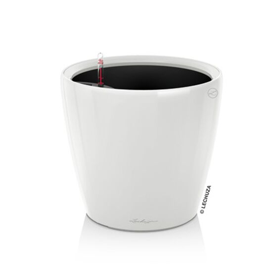 LECHUZA Classico 43 LS Premium Επιδαπέδια Γλάστρα Ø43.5x39.5cm Αυτοποτιζόμενη με Δοχείο Φύτευσης Λευκή Γυαλιστερή Γερμανίας