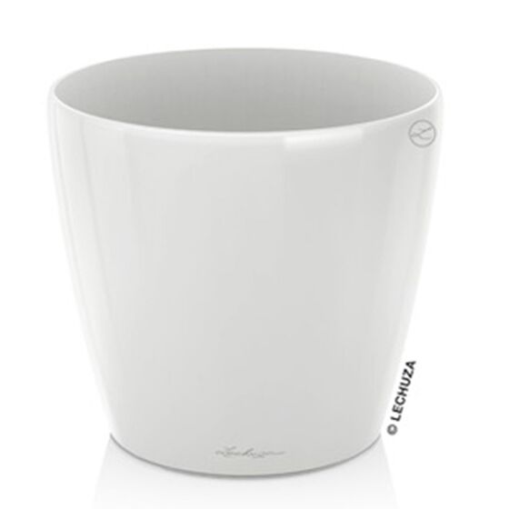 LECHUZA Classico 70 Premium Ø70x64.5cm Απλή Γλάστρα Χωρίς Σύστημα Αυτόματου ποτίσματος Λευκή Γυαλιστερή Γερμανίας