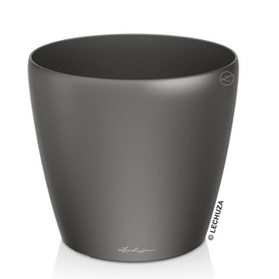 LECHUZA Classico 70 Premium Ø70x64.5cm Απλή Γλάστρα Χωρίς Σύστημα Αυτόματου ποτίσματος Ανθρακί Γυαλιστερή Γερμανίας
