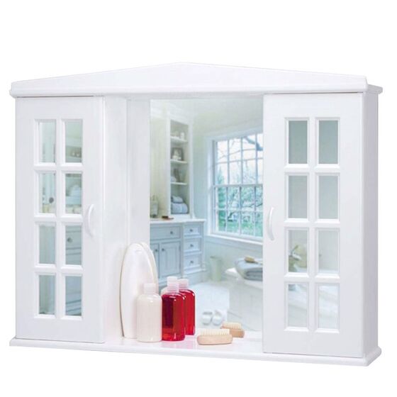 Πλαστικό Ερμάριο/Ντουλάπι Έπιπλο Μπάνιου 86x16.5x65cm με Καθρέπτη 4 Ράφια-6 Αποθηκευτικοί Χώροι 7.8kg Λευκό