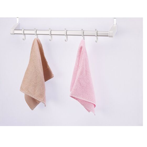 PRIMANOVA Κρεμάστρα Πόρτας με 6 Γάντζους 58x8.5x5cm Αλουμίνιο-Πλαστικό