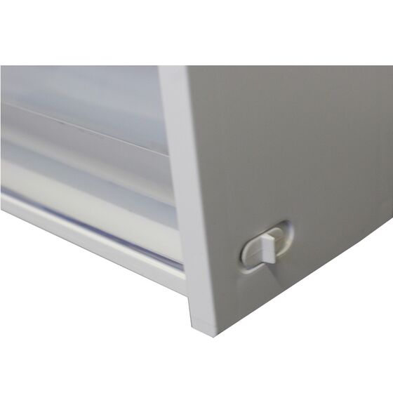 Ερμάριο-Έπιπλο Μπάνιου 42x10x48cm 4.2kg με Συρόμενο Ρολό και 15 Αποθηκευτικούς Χώρους Πλαστικό Λευκό